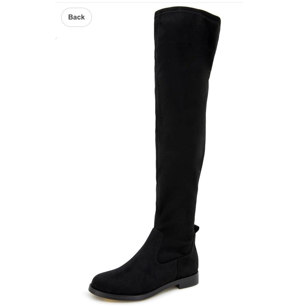 Kenneth Cole Reaction Wind-Y Black Knee High Riding Boots 8.5 NWT